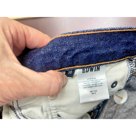 Edwin Jeans Men 30 Walker Classic Straight Button Fly Walker MADE N USA $228 NWT - Picture 6 of 8